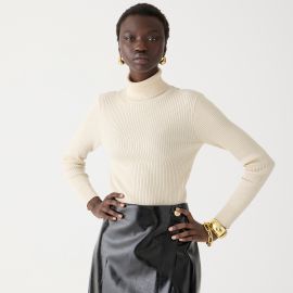 JCrew TENCEL Lyocell-blend Ribbed Turtleneck Sweater For Women at J. Crew